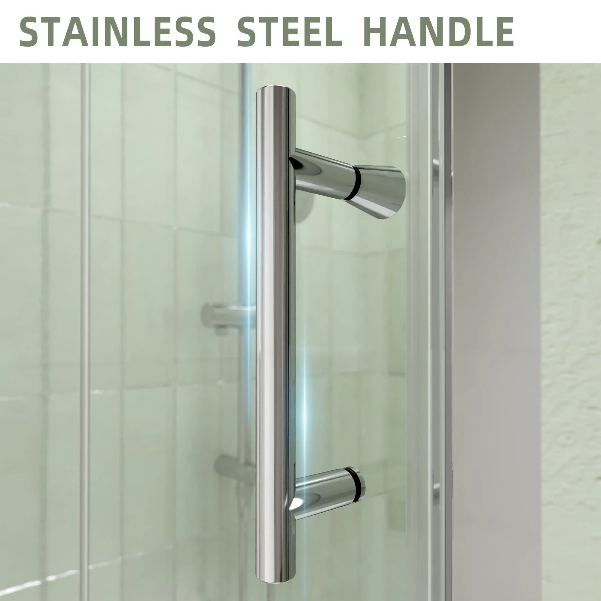 34&quot; x 72&quot; Chrome Semi-Frameless Bi-Fold Shower Door