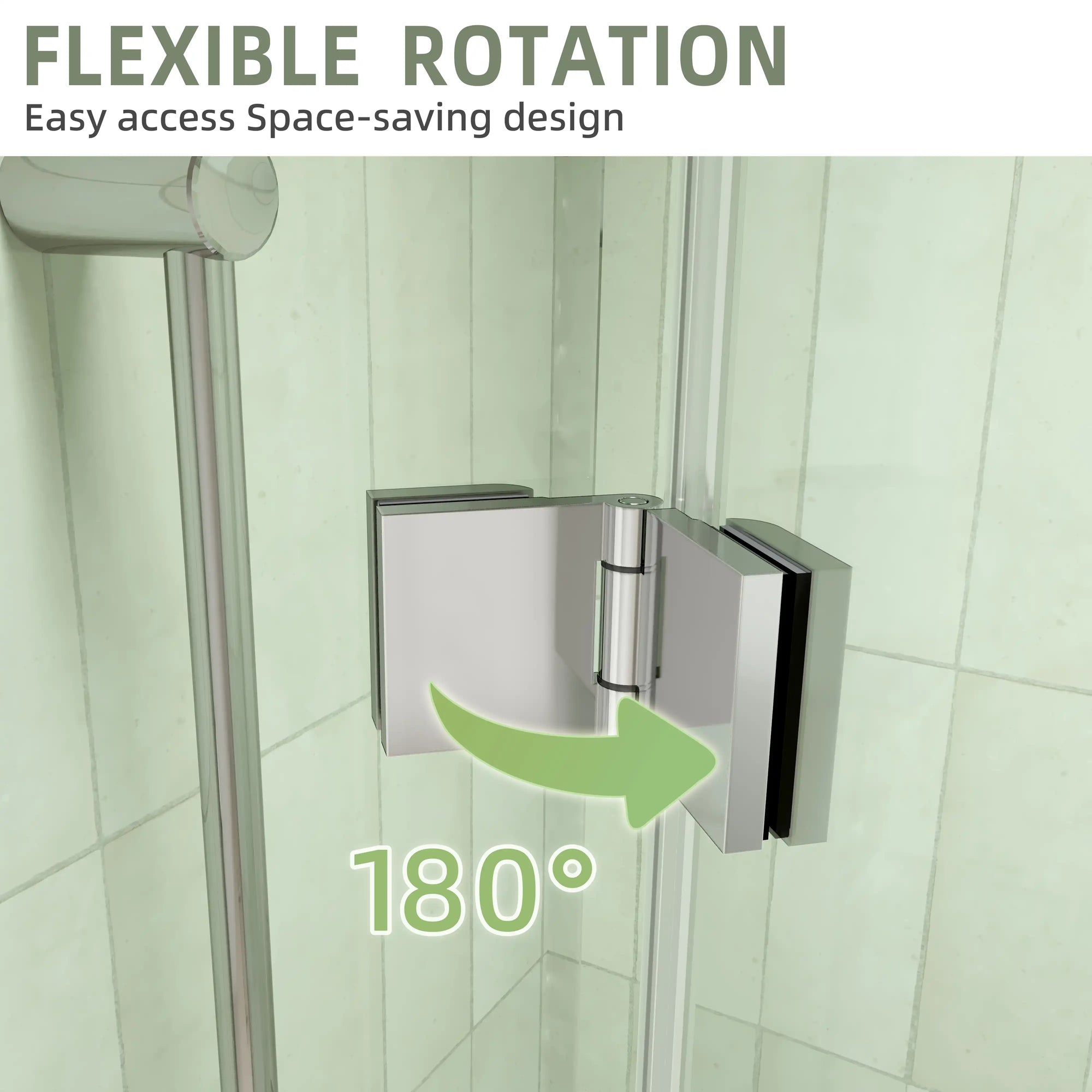 34&quot; x 72&quot; Chrome Semi-Frameless Bi-Fold Shower Door