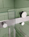 Frameless Bathtub Sliding shower Doors color:Chrome