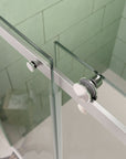 Frameless Bathtub Sliding shower Doors color:Chrome