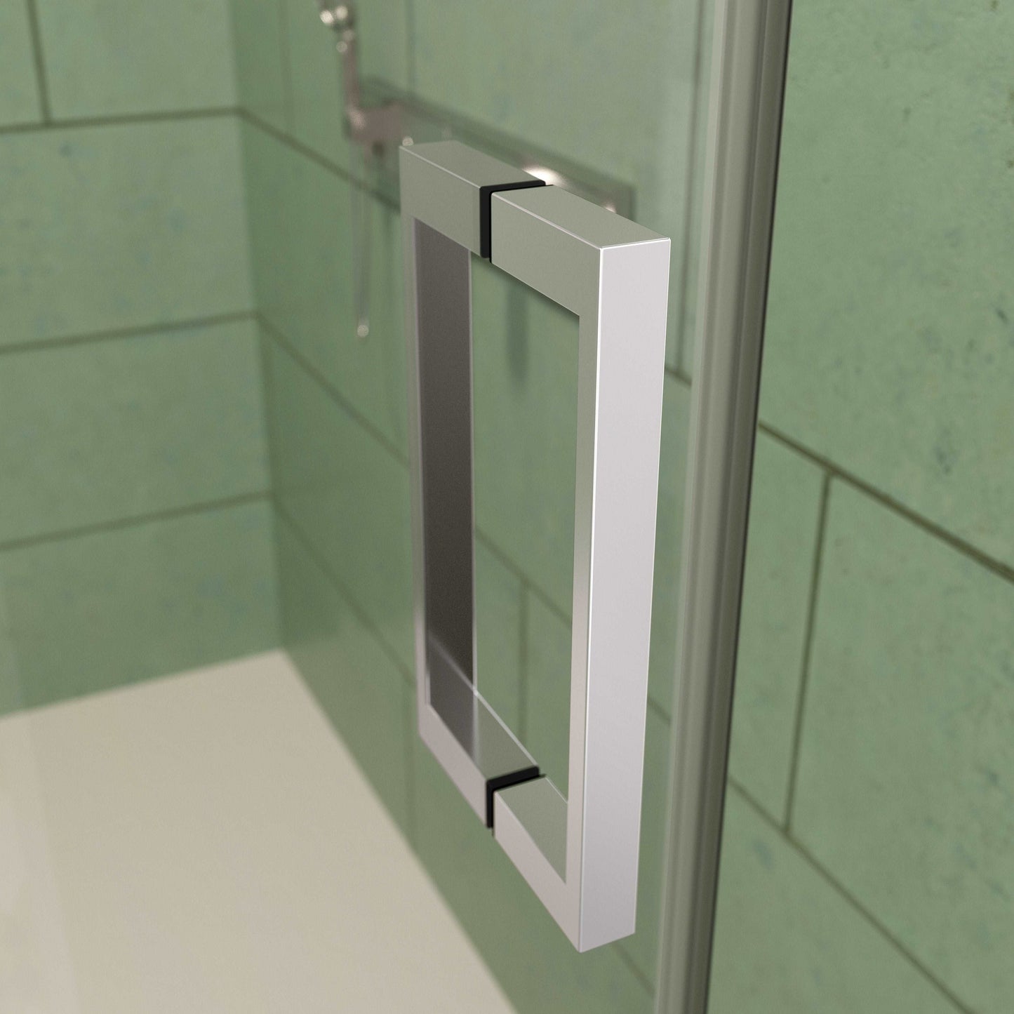 Sliding Shower Door Frameless 60 x 74 inch Color:Chrome