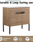 36" freestanding 36 inch bathroom vanity highlighting durable engineered wood construction and solid support legs | Ace Decor