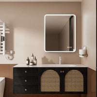 30"x36" Rectangular Framed Dimmable Anti-Fog LED Wall Bathroom Vanity Mirror