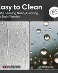 P103 Zerra Semi-Frameless Pivot Shower Door with Easy-to-Clean Nano-Coated Glass.