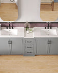 Elysian 84" Freestanding Bathroom Vanity with Double Sinks – Grey
