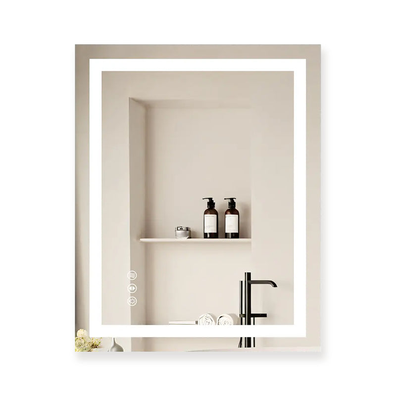 LuxeGlow Series 32"x40" Smart LED Mirror – Anti-Fog, Memory & Adjustable Lighting