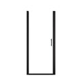Zerra Series semi-frameless pivot shower door, color:matte black.