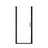 Zerra Series semi-frameless pivot shower door, color:matte black.
