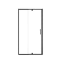 Framed watertight matte black pivot shower door, size 32 x 72.