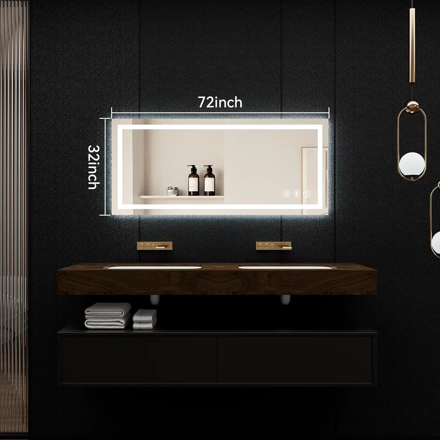 Adjustable LED Bathroom Vanity Mirror with Brightness Memory – Anti Fog