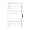 Sioyie 18" x 30" White Heated Towel Rack – 360° Heating, Energy Efficient, IPX5 Waterproof