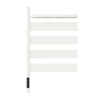 white heated towel rack 18 x 30 with foldable shelf | Ace Decor