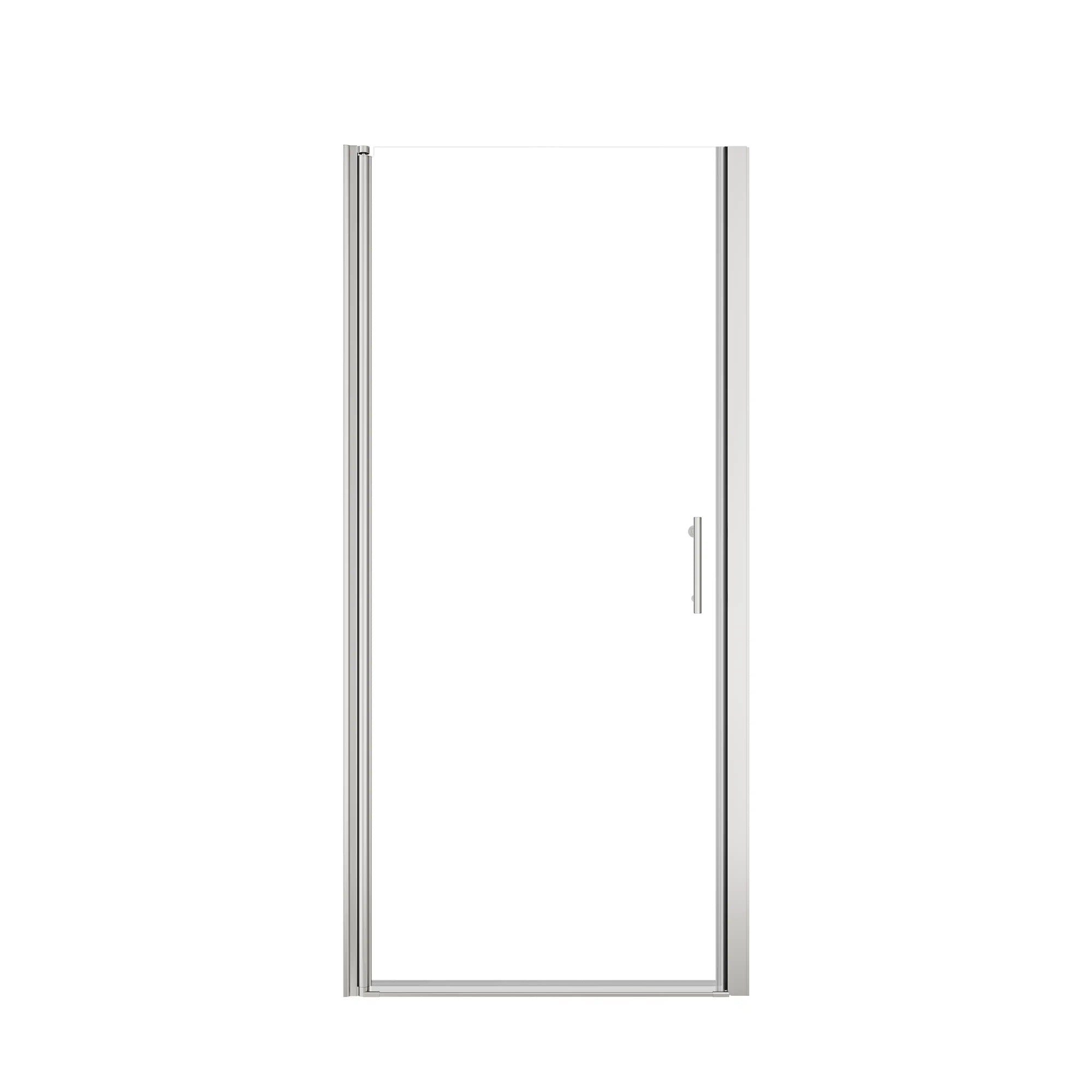 Zerra Series 34" W x 72" H Chrome Semi-Frameless Pivot Shower Door