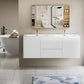 47/59" Modern Floating Bathroom Vanity with Resin Top Basin color: White | sink: Double