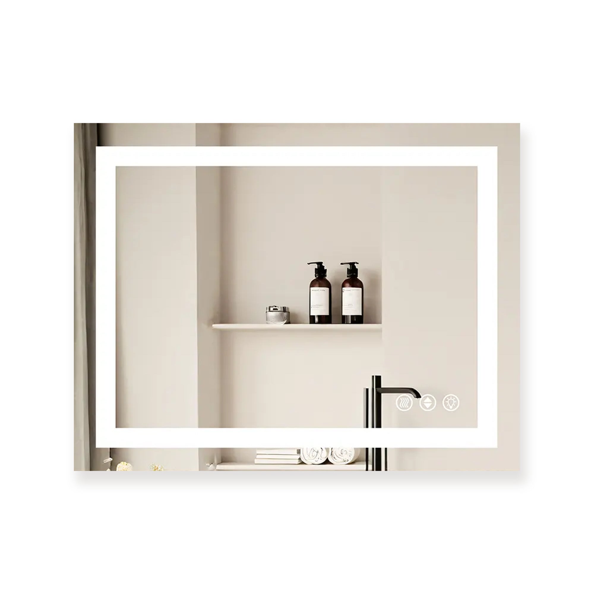 36&quot;x28&quot; Adjustable LED Bathroom Vanity Mirror with Brightness Memory – Anti Fog