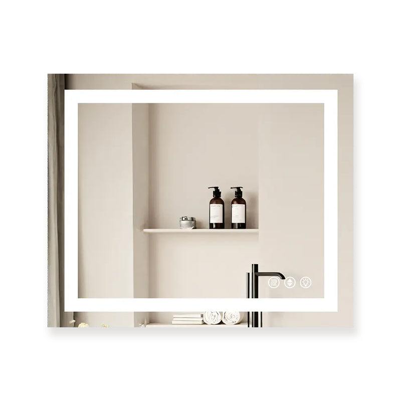 LuxeGlow Series 36"x30" Smart LED Mirror – Anti-Fog, Memory & Adjustable Lighting