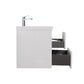 Floating Bathroom Vanity with Resin Top Basin & Soft Close Drawers - Modern Wall-Mounted Storage Cabinet color:White