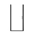 Zerra Series 36" W x 72" H Matte Black Semi-Frameless Pivot Shower Door
