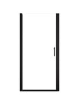 Zerra Series 36" W x 72" H Matte Black Semi-Frameless Pivot Shower Door