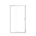 36 x 72 pivot shower door with clear tempered glass and chrome handle, modern frameless style.