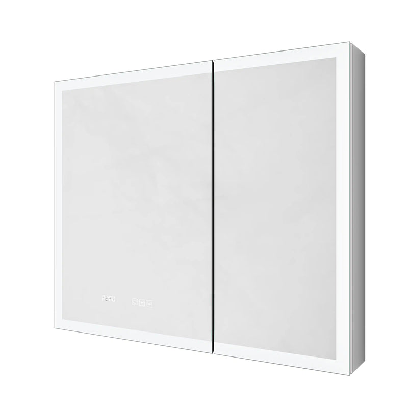 Lumen Series 36x30 Recessed/Surface Mount LED Medicine Cabinet - Outer Glow
