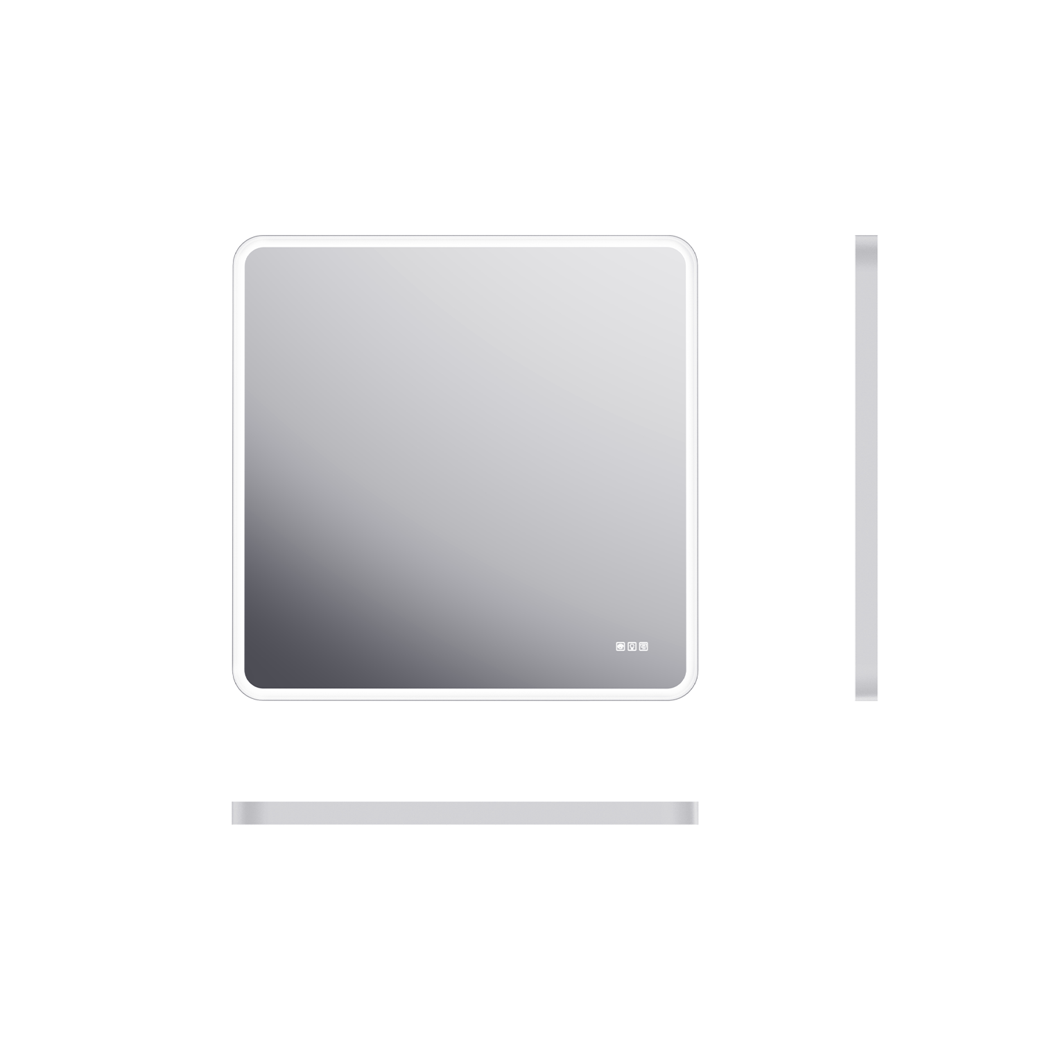 36"x36" Rectangular Framed Dimmable Anti-Fog LED Wall Bathroom Vanity Mirror