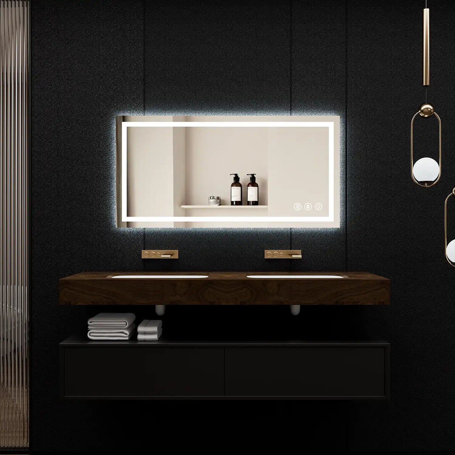 Adjustable LED Bathroom Vanity Mirror with Brightness Memory – Anti Fog
