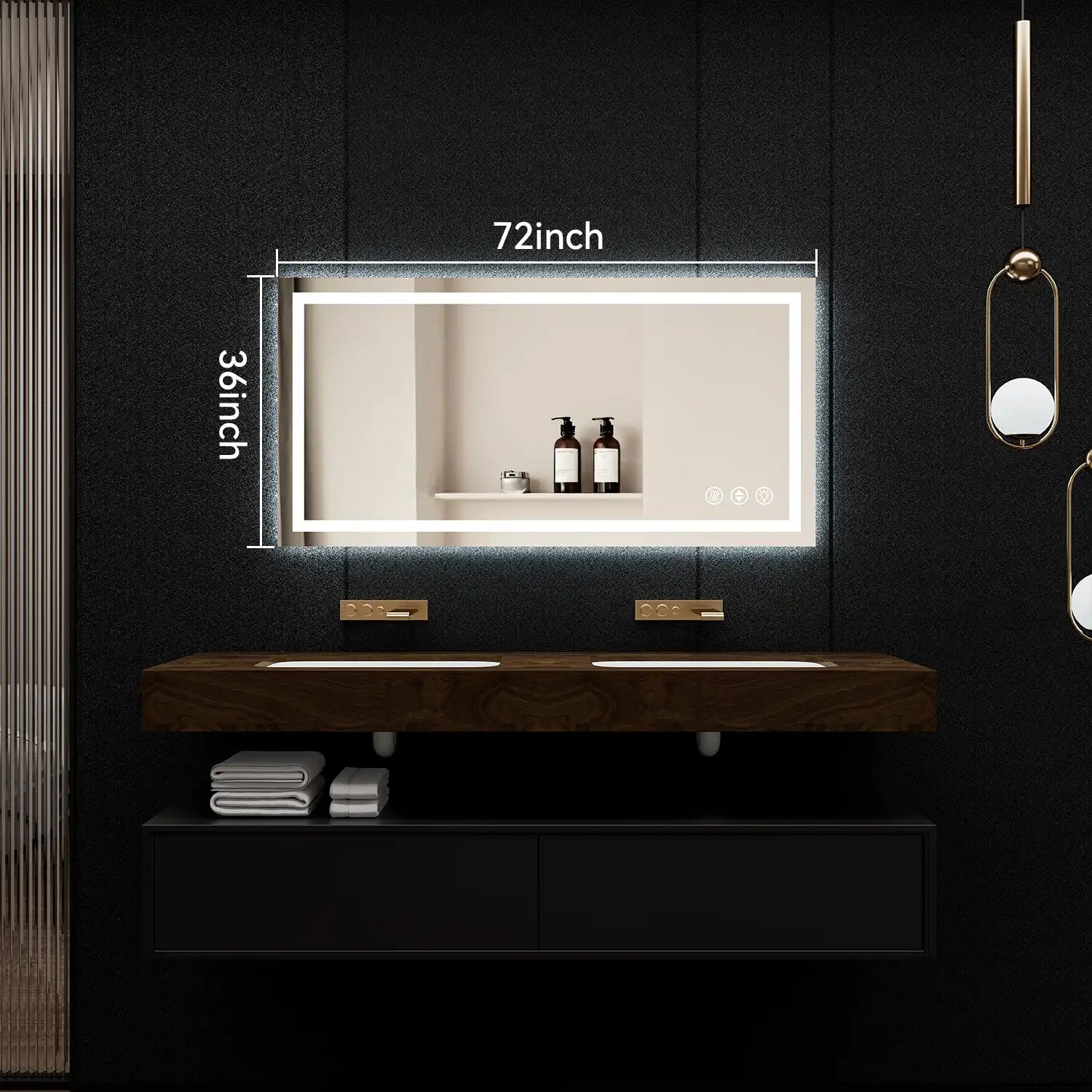 Adjustable LED Bathroom Vanity Mirror with Brightness Memory – Anti Fog