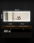 36"*96" Adjustable LED Bathroom Vanity Mirror with Brightness Memory – Anti Fog