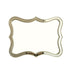 Front view of a 32" x 24" rectangular modern mirror with sculpted beveled edges | Ace Decor