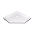 36" x 36" Durable Glasstone Shower Base with Anti-Skid & Stainless Steel Drain Cover