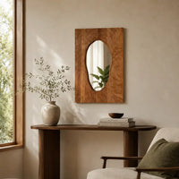 Eon Series 20" Rectangular Rosewood Bathroom Decorative Wall Mirror