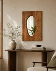 Eon Series 20" Rectangular Rosewood Bathroom Decorative Wall Mirror