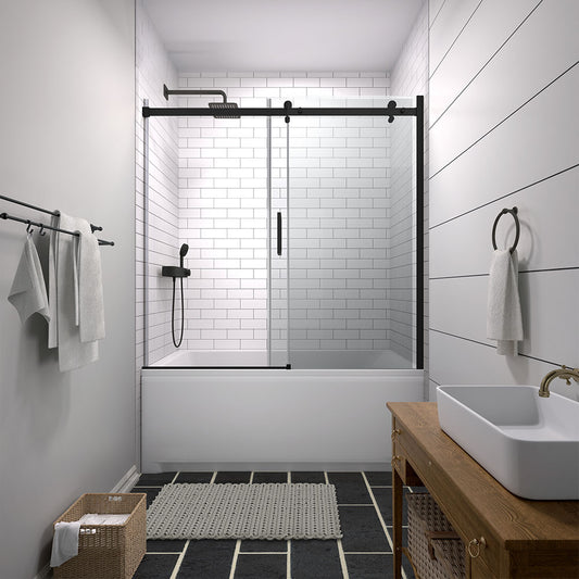 bathtub sliding shower doors