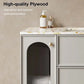 36/47" x 20" x 21" Modern Wall-Mounted Bathroom Vanity with Terrazzo Top and Ceramic Sink color: Matte White+Grayish