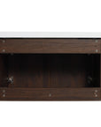 Rear view of the Monterey 30 inch walnut finish bathroom vanity.