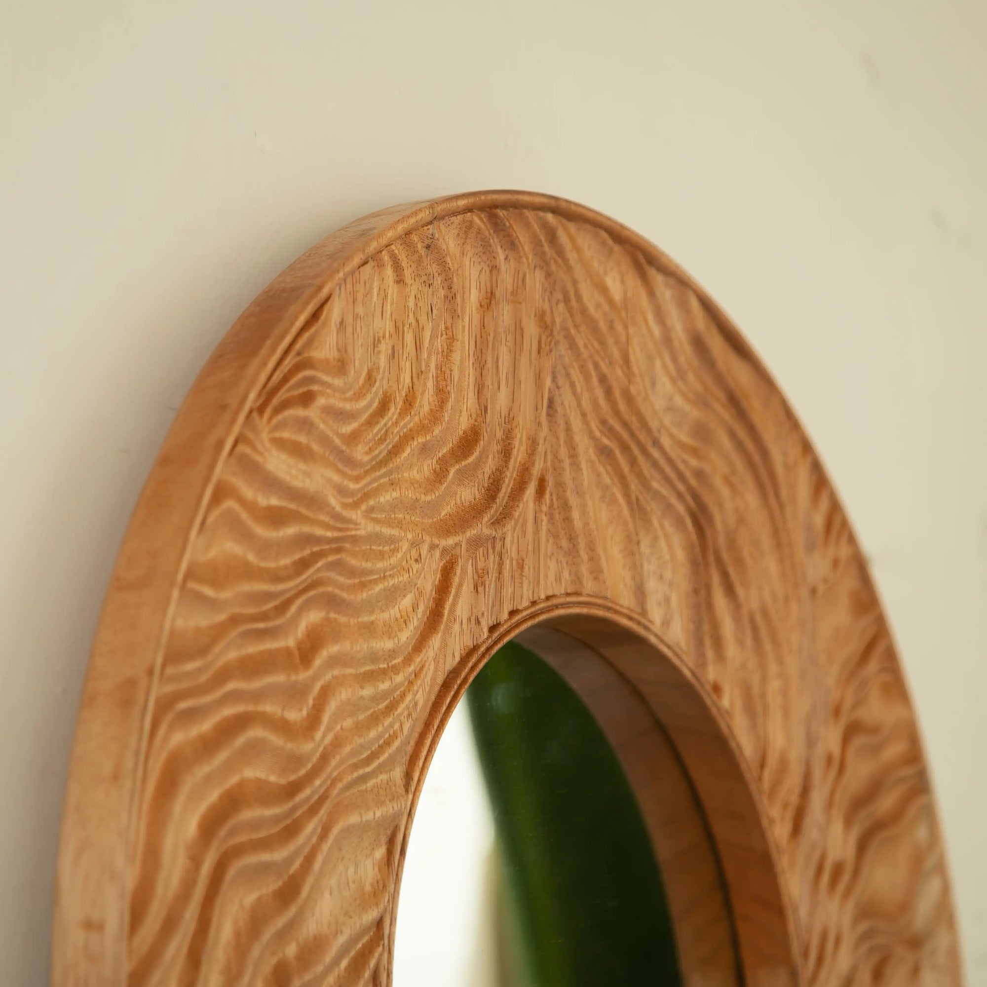 Eon Series 24&quot; Round Rosewood Bathroom Decorative Wall Mirror