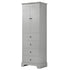 68" Grey Bathroom Linen Cabinet – Tall Storage with Adjustable Shelves & Deep Drawers.