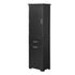 Valmor 68.1” Tall Bathroom Storage Cabinet in Black.