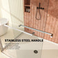 Sliding Glass Shower Doors Semi-Frameless color:Chrome