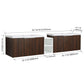 Floating Bathroom Cabinet with Sink & Soft-Close Doors - Ideal for Small Bathrooms color: California Walnut | size: 83 inch | combination: Middle Side Cabinet