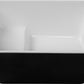 49"x28"Acrylic Square Japanese Style Freestanding Soaking Bathtub color: Black