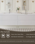 TerraLine 72" white floating vanity specifications with dimensions, weight and materials.