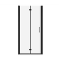 34'' x 72'' Matte Black Semi-Frameless Bi-Fold Shower Door