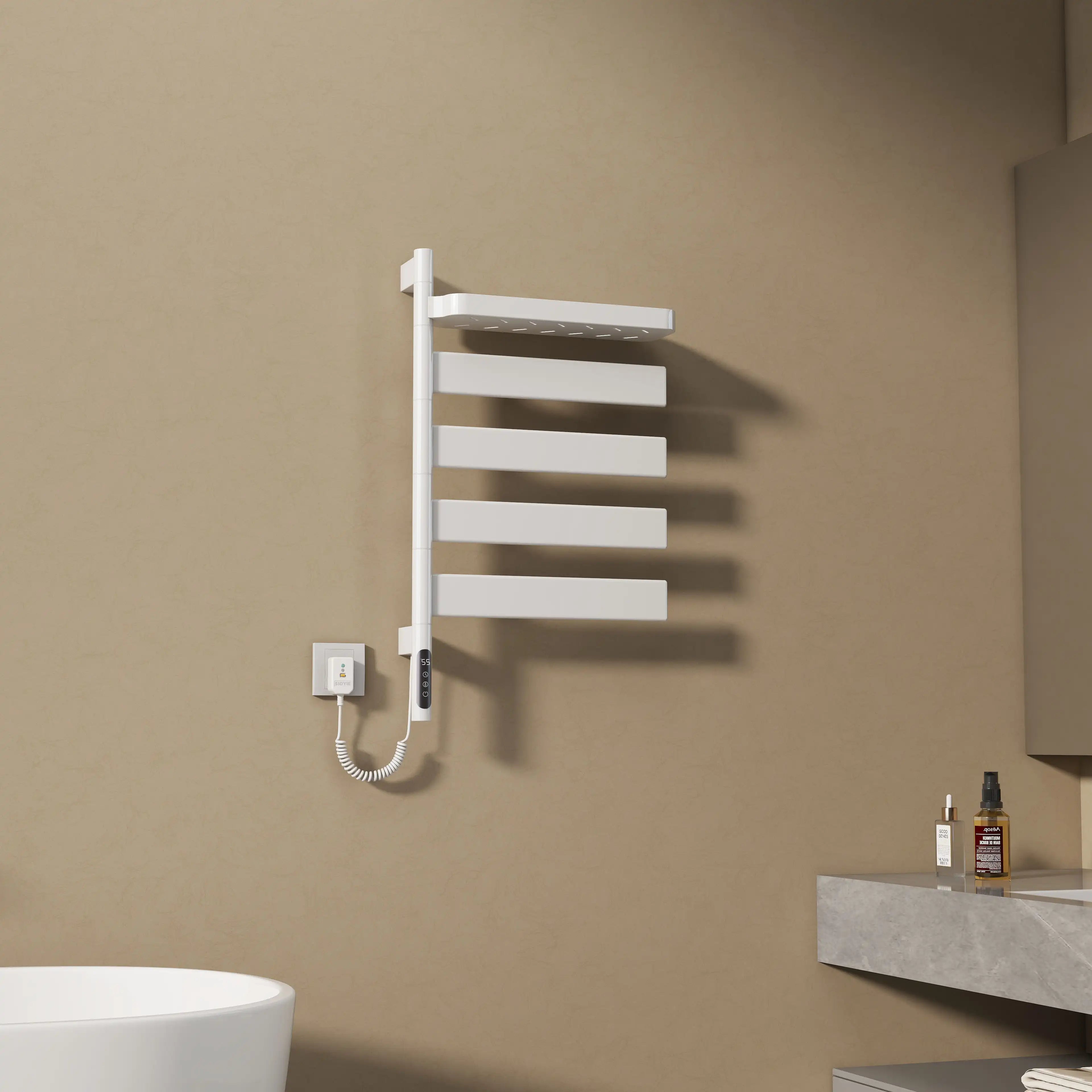 Modern wall mounted electric towel rack 18 x 30.
