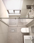 semi-frameless glass sliding shower doors color:chrome