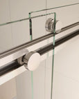 semi-frameless glass sliding shower doors color:chrome