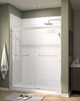 semi-frameless glass sliding shower doors color:chrome