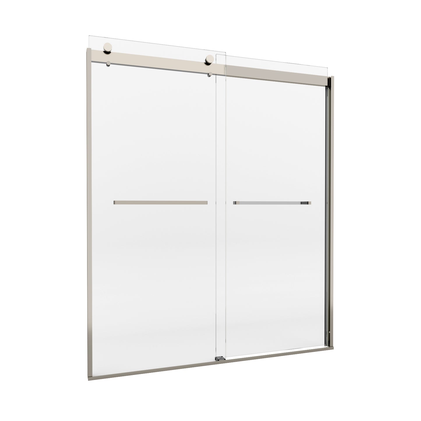 semi-frameless glass sliding shower doors color:chrome