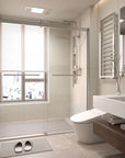 semi-frameless glass sliding shower doors color:chrome